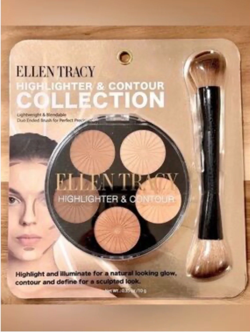 Ellen Tracy Highlighter & Contour Collection - Neutral Brown & Cream Shades